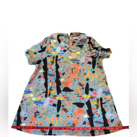 Colorful Abstract Print Women's Blouse - Picture 7 of 7